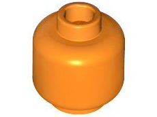 Lego Minifigure, Head (Plain) / Orange