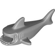 Lego Animal Body Part, Shark Body with Three Gill Slits / Light Bluish Gray