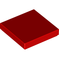 Lego Tile 2 x 2 with Groove / Red