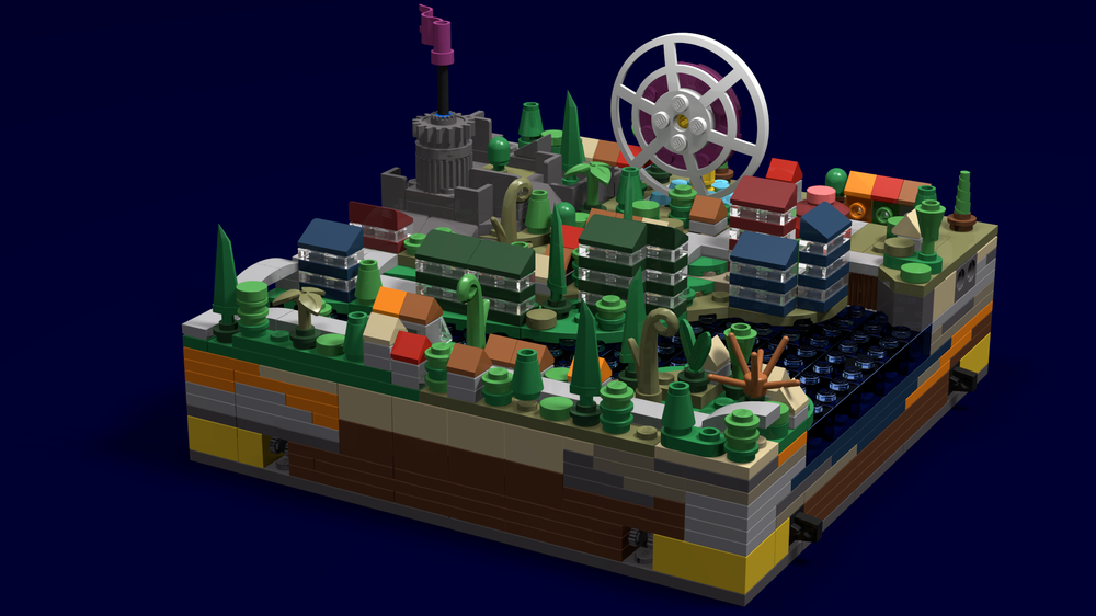 Lego 20x20 Micro City Connectable Riverfront