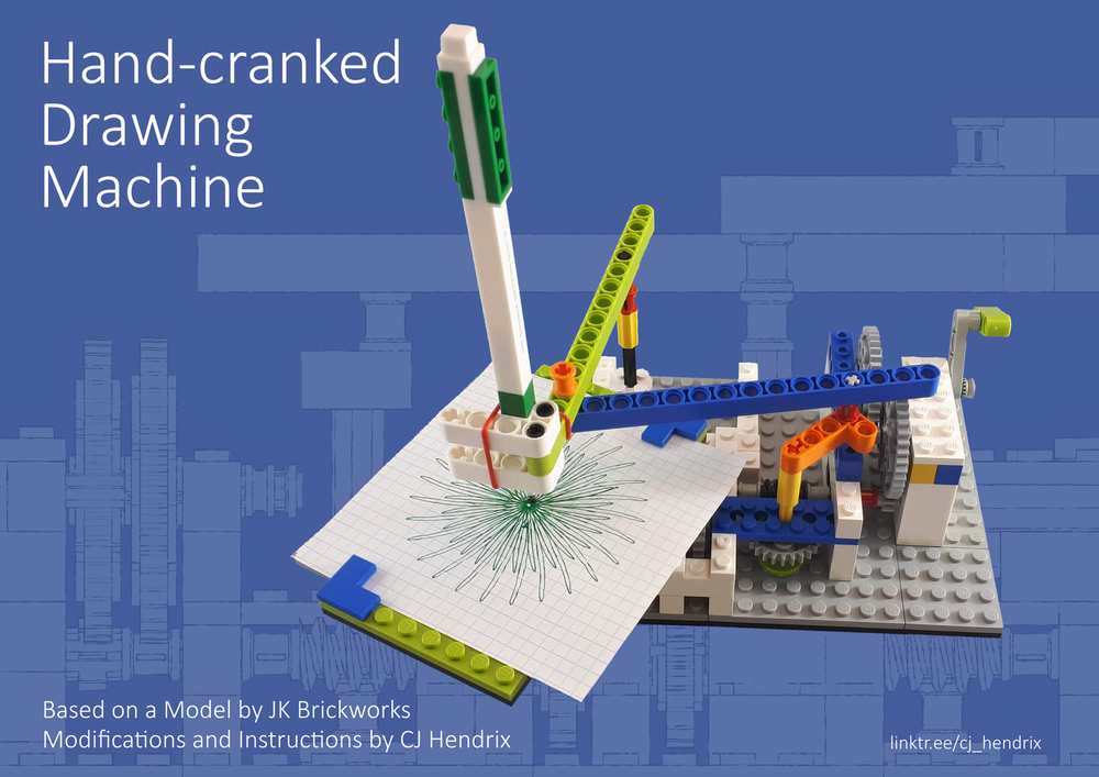 Lego Hand-cranked Drawing Machine