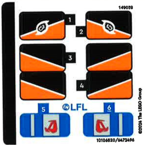 Lego Sticker Sheet for Set 75380-1