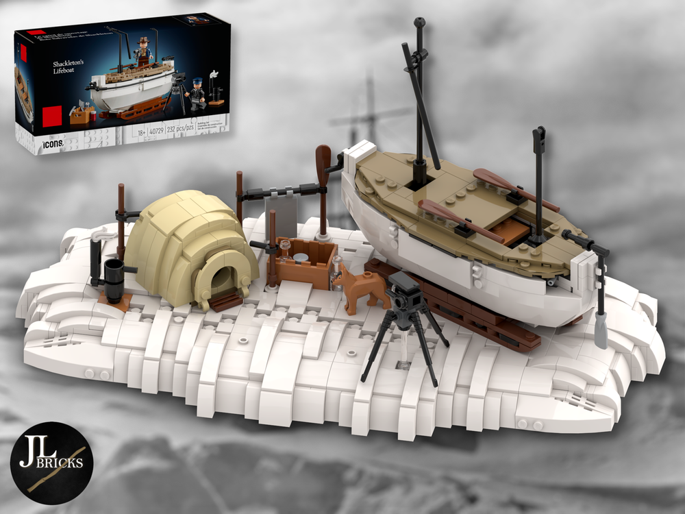 Lego Shackleton's Lifeboat Scenery (Ocean Camp)