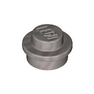 Lego Plate Round 1 x 1 with Solid Stud / Chrome Silver