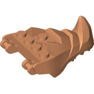 Lego Creature Body Part, Dragon Head Lower Jaw with 6 Studs on Top, Spike, Teeth [Plain] / Nougat
