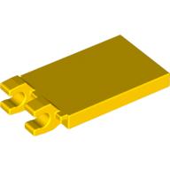 Lego Tile Special 2 x 3 with 2 Clips [Angled Clips] / Yellow