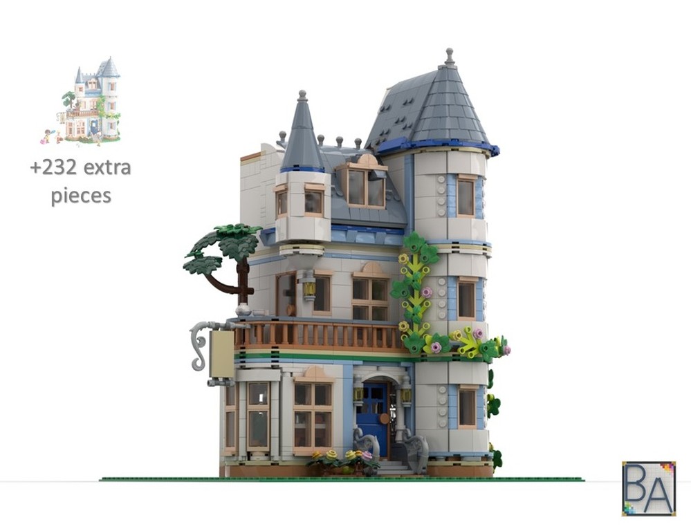 Lego Modular Castle Bed & Breakfast - Modification of Set 42638