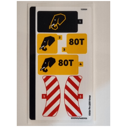 Lego Sticker Sheet for Set 60420-1
