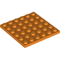 Lego Plate 6 x 6 / Orange