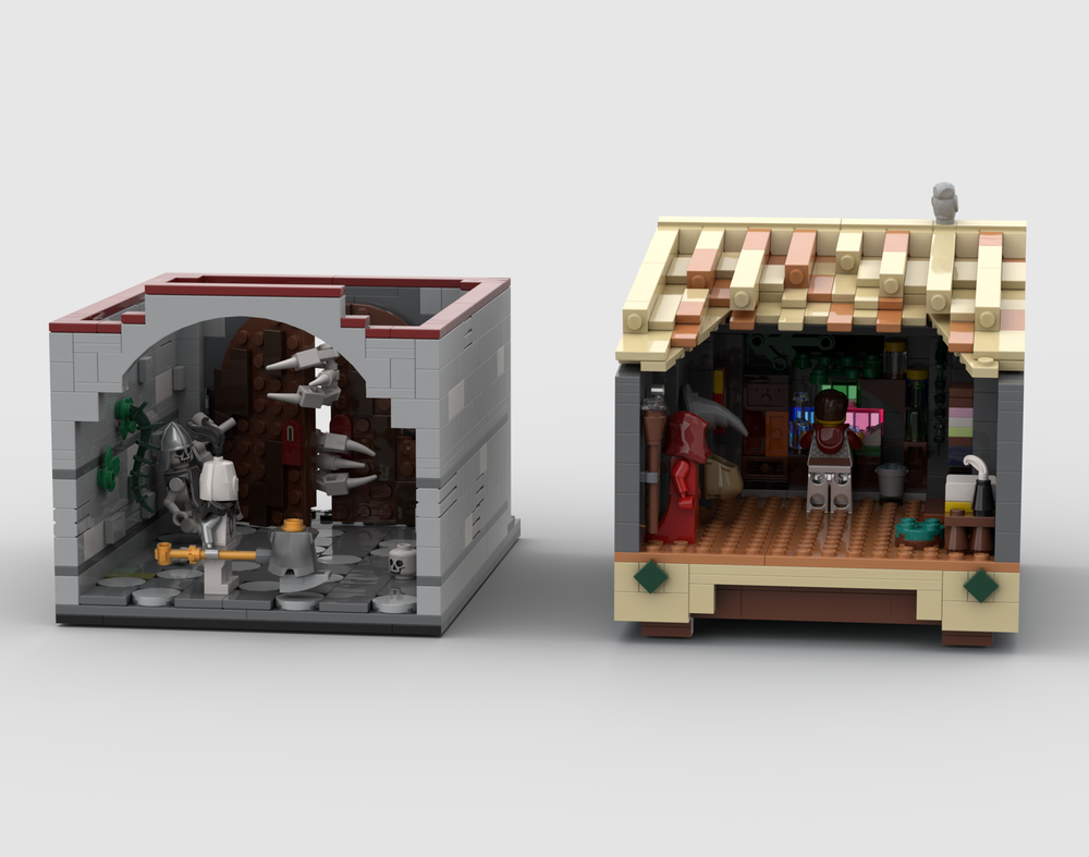Lego Modular Fantasy Book Nook