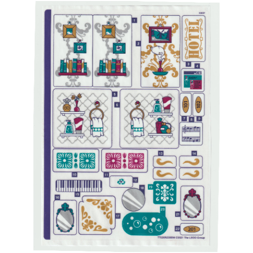 Lego Sticker Sheet for Set 41684-1 / [No Color/Any Color]