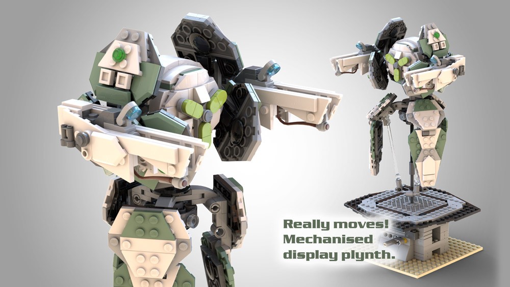 Lego Mech Arena Surge Mech moving automaton | Modular Weapons