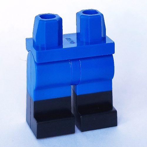 Lego Hips with Blue Legs and Black Boots Pattern / Blue