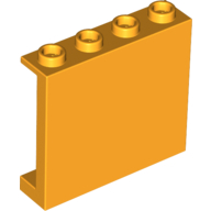 Lego Panel 1 x 4 x 3 [Side Supports / Hollow Studs] / Bright Light Orange