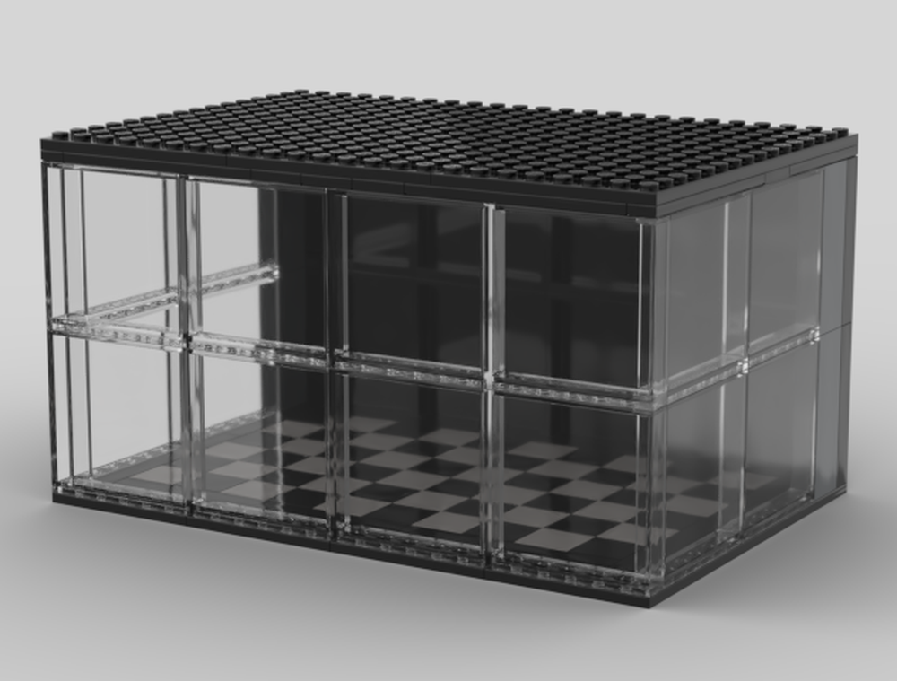 Lego glass box display
