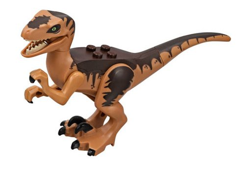 Lego Dinosaur Raptor / Velociraptor with Dark Brown Back