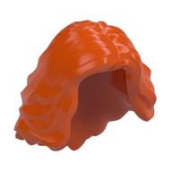 Lego Hair Mid-length with Side Part, Wavy / Reddish Orange