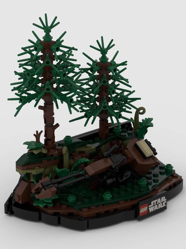 Lego 74-Z Speeder Bike with Endor Display