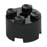 Lego Brick Round 2 x 2 with Axle Hole / Black
