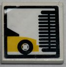 Lego Tile 2 x 2 with Car Wash Brush Pattern (Sticker) - Set 7993
