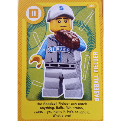 Lego Trading Card, Create the World Living Amazingly - Baseball Fielder