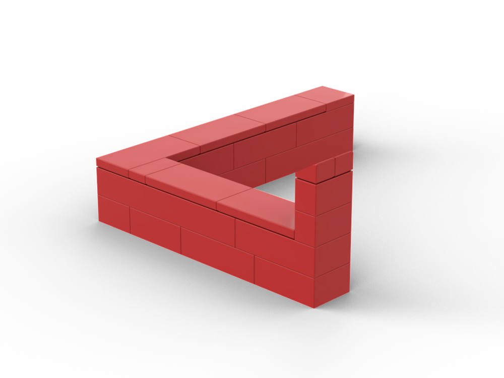 Lego Illusion of a triangle