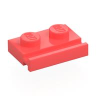 Lego Plate Special 1 x 2 with Door Rail / Coral