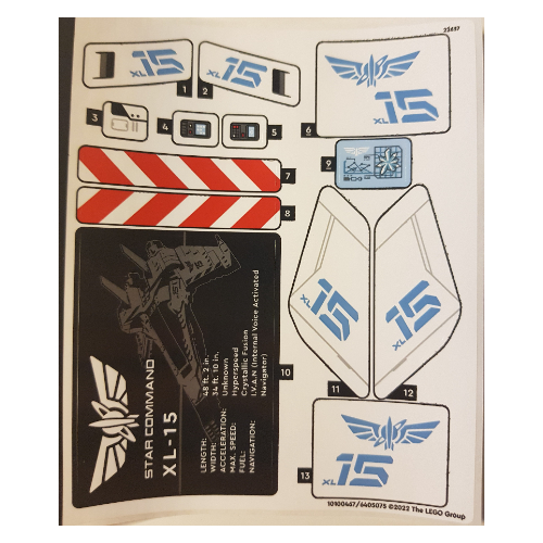 Lego Sticker Sheet for Set 76832-1 / [No Color/Any Color]