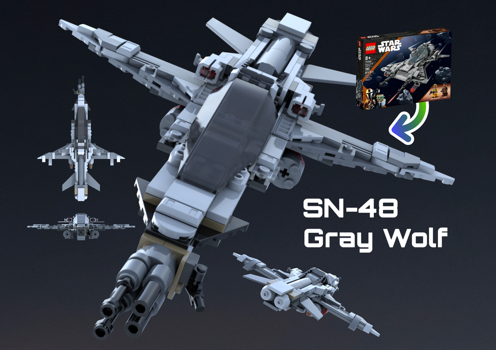 Lego SN-48 Gray Wolf | 75346 Pirate Snub Fighter alt-build