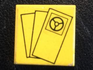 Lego Tile 2 x 2 with Tickets Yellow Background Pattern (Sticker) - Set 10041