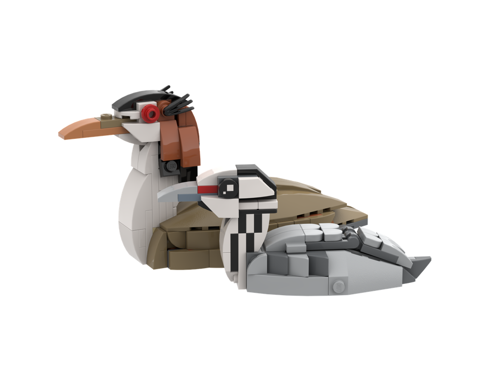 Lego Great crested grebe and chick