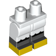 Lego Hips with White Legs and Black Boots Pattern with Ruffles, Yellow Feet Print (Minnie)