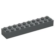 Lego Brick 2 x 10 / Dark Bluish Gray