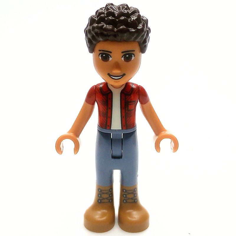Lego River - Red Shirt, Sand Blue Pants, Dark Brown Hair