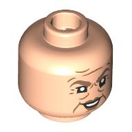 Lego Minifig Head Mama Fratelli, Medium Nougat Eyebrows, Nougat Wrinkles, Mean Stare / Grumpy