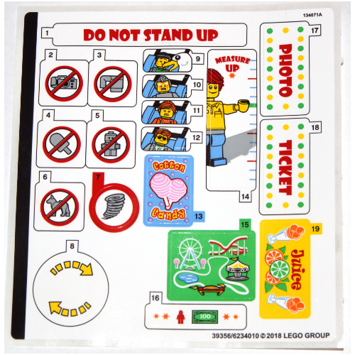 Lego Sticker Sheet for Set 10261-1