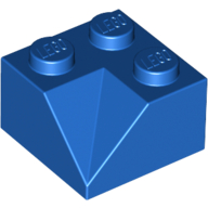 Lego Brick Sloped 45° 2 x 2 Double Concave / Blue