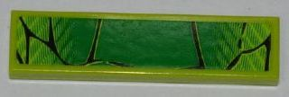 Lego Tile 1 x 4 with Scales Pattern (Sticker) - Set 8231 / Lime