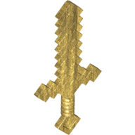 Lego Weapon Sword Blocky / Pearl Gold