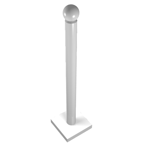 Lego Belville Umbrella Stand with Square Base / White