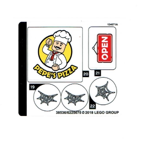 Lego Sticker Sheet 1 for Set 76108-1 / [No Color/Any Color]