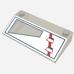 Lego Brick Sloped 33° 3 x 6 with ARC-170 Left Print