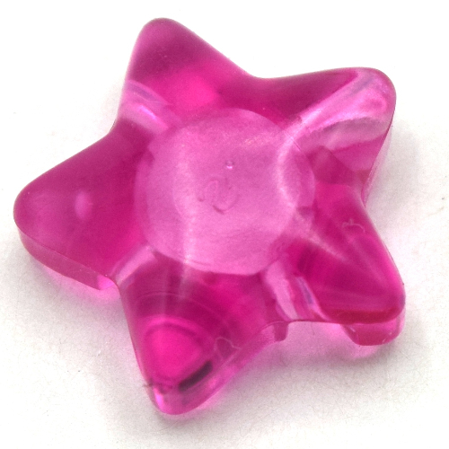Lego Clikits Icon, Star 2 x 2 Small, with Hole / Trans-Dark Pink