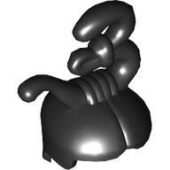 Lego Hair, Short with '3' Shape Top / Black