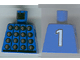 Lego Torso Studded Armor with Silver Circles, Black Belt, White Number 1 on Back Pattern