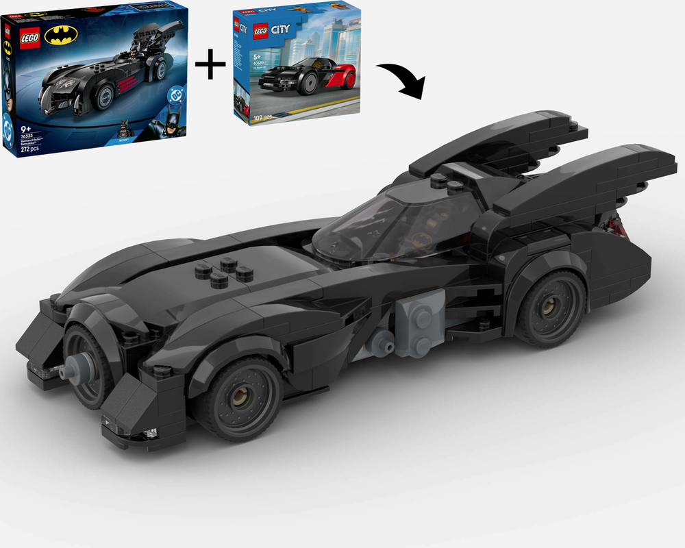 Lego 1989 Batmobile - Alternate Build of 76333 Batmobile & 60486 EV Supercar
