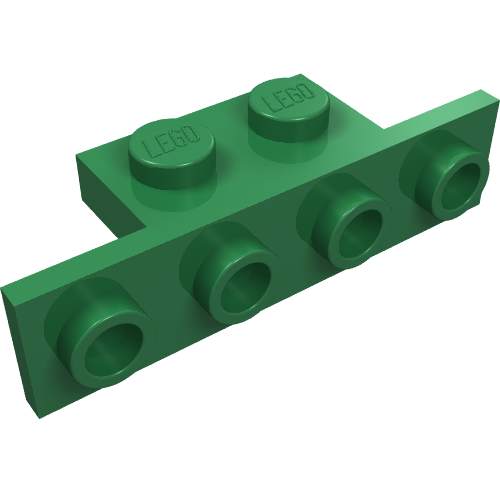 Lego Bracket 1 x 2 - 1 x 4 [Square Corners] / Green