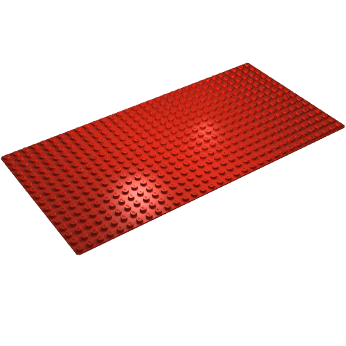 Lego Baseplate 16 x 32 / Red