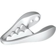 Lego Animal Body Part, Dinosaur, Dilophosaurus / Gallimimus Lower Jaw with Teeth [Plain] / White