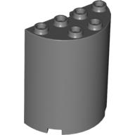 Lego Cylinder Half 2 x 4 x 4 / Dark Bluish Gray